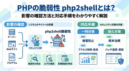 【2026年10月】PHPの脆弱性php2shellとは？企業サイトへの影響の確認方法と対応手順