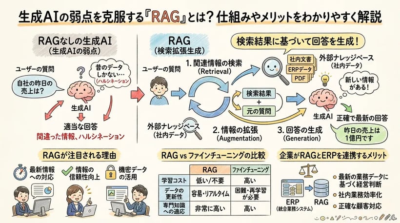 生成AIの弱点を克服する「RAG」とは？仕組みやメリットをわかりやすく解説