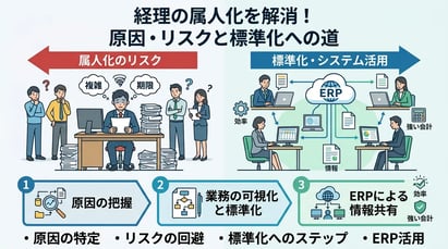 経理の属人化を解消するには？リスクと標準化への具体的なステップ