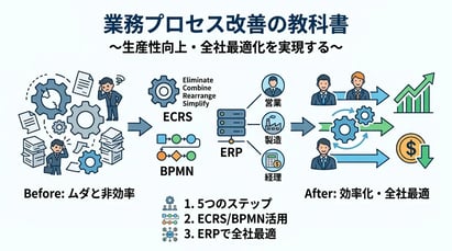 業務プロセス改善の進め方マニュアル！基本からITツール活用まで徹底解説
