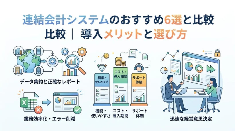 連結会計システム導入で業務効率化！おすすめツール6選を徹底比較
