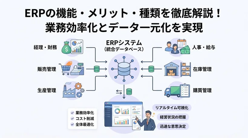 ERPの基本機能とは？システムの種類とメリットを徹底解説
