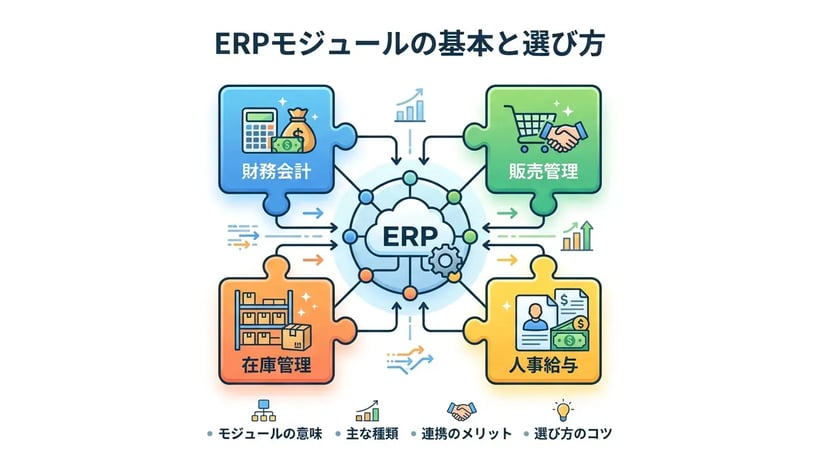 ERPのモジュールとは？種類や機能、自社に合った選び方を徹底解説