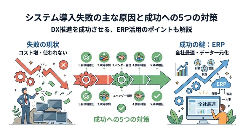 システムの導入失敗を防ぐ！よくある原因と成功に導く5つの対策