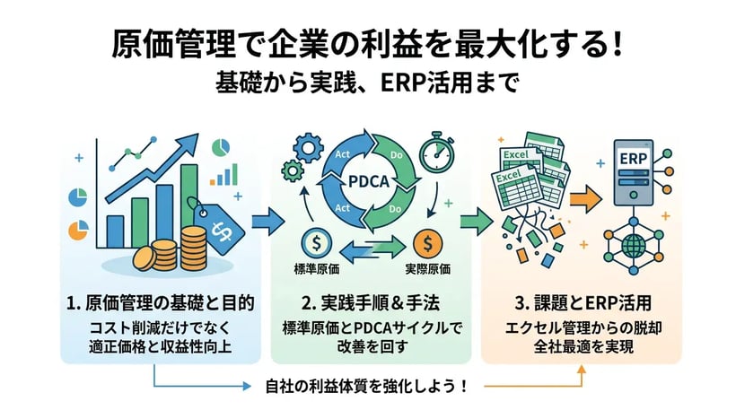 原価管理とは？目的やメリット、実践方法をわかりやすく解説