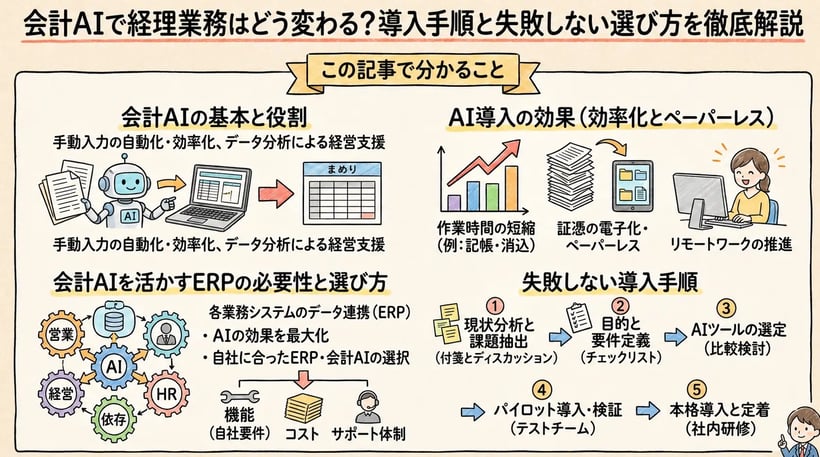 会計AIで経理業務はどう変わる？導入手順と失敗しない選び方を徹底解説