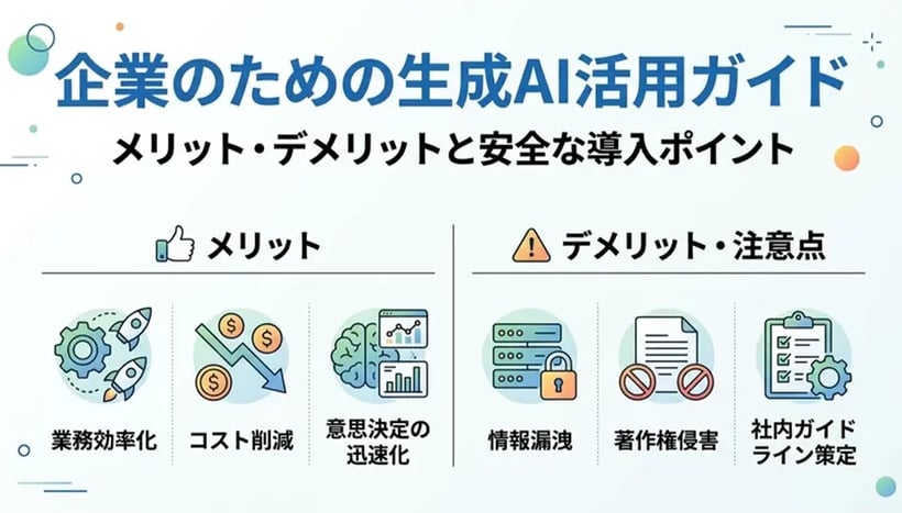 生成AIのメリットは？企業が活用するポイントやデメリットも解説