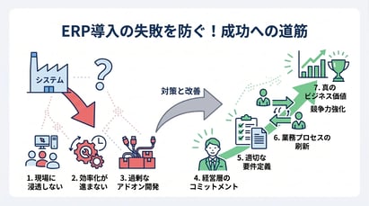 ERPの導入失敗はなぜ起こる？よくある原因5つと成功に導く対策ガイド