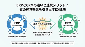 ERPとCRMの違いとは？それぞれの役割と連携するメリットをわかりやすく解説