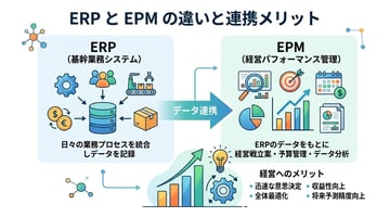 ERPとEPMの違いとは？役割や連携メリットをわかりやすく解説