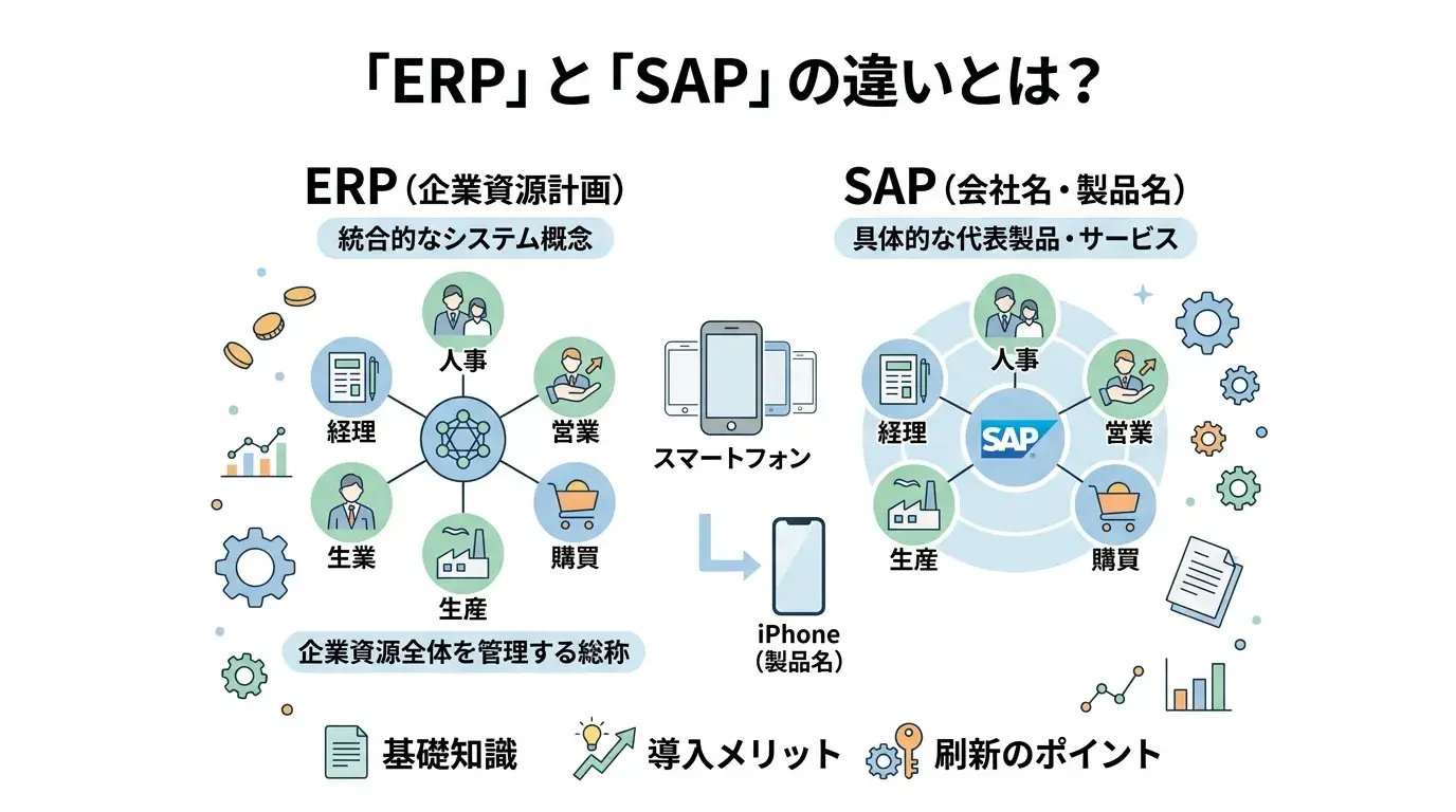 「ERP」と「SAP」の違いって何？基礎知識から導入のメリットまで解説