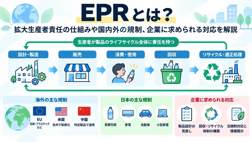 EPRとは？拡大生産者責任の仕組みや国内外の規制、企業に求められる対応を解説