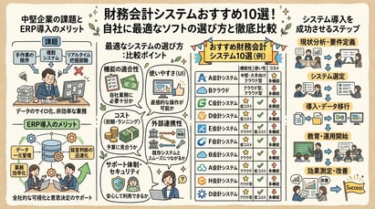 財務会計システムおすすめ10選！自社に最適なソフトの選び方と徹底比較