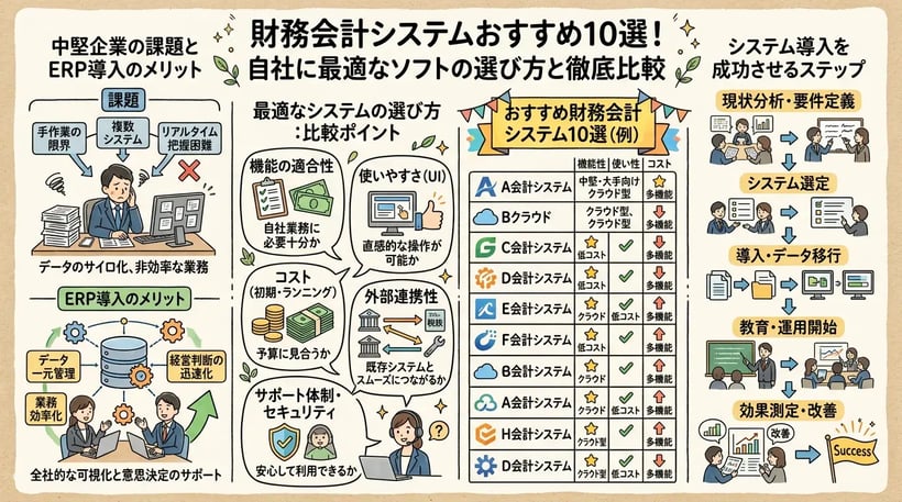 財務会計システムおすすめ10選！自社に最適なソフトの選び方と徹底比較