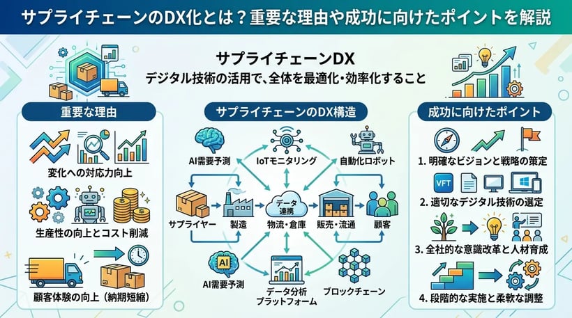 サプライチェーンのDX化とは？重要な理由や成功に向けたポイントを解説