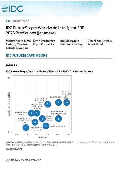 IDC FutureScape: Worldwide Intelligent ERP 2025 Predictions (Japanese)
