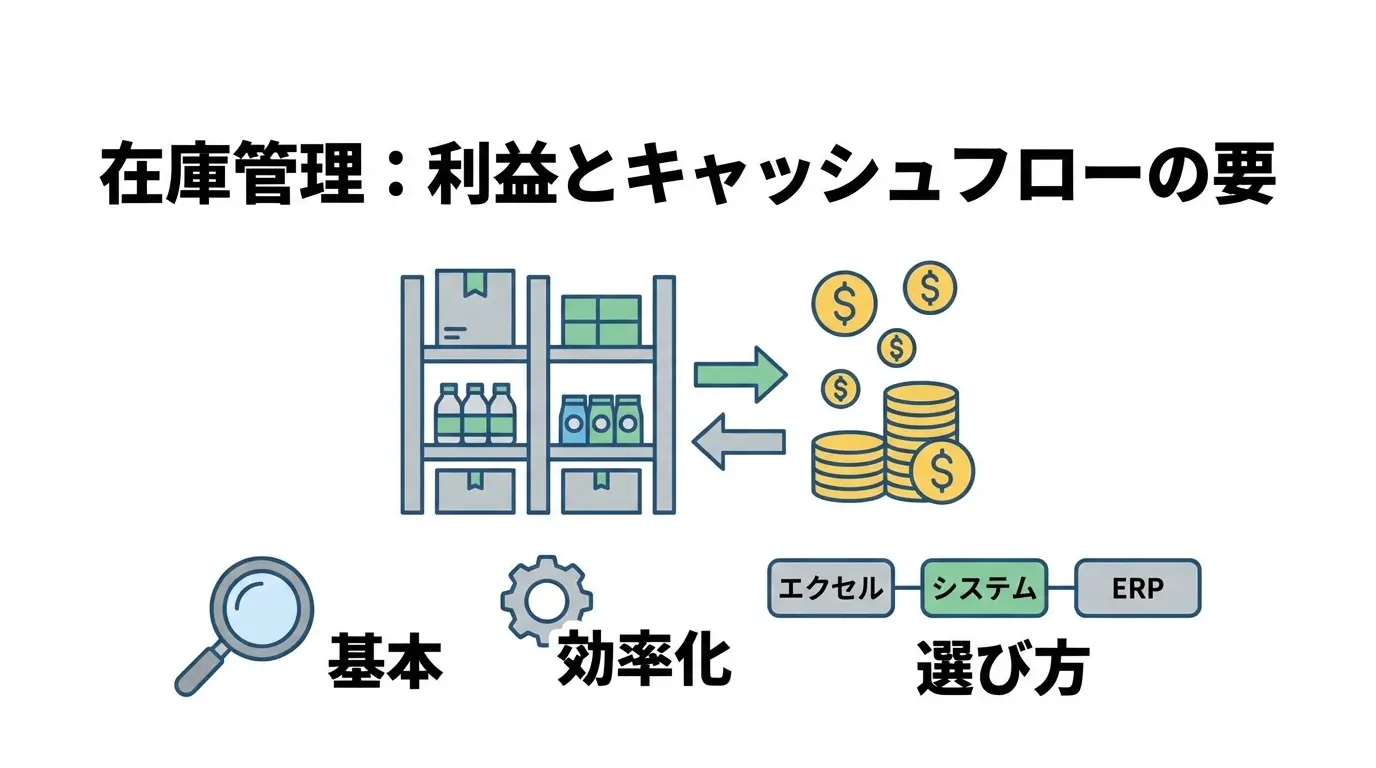 在庫管理の基本とは？効率化する5つの方法とエクセル・システム活用術