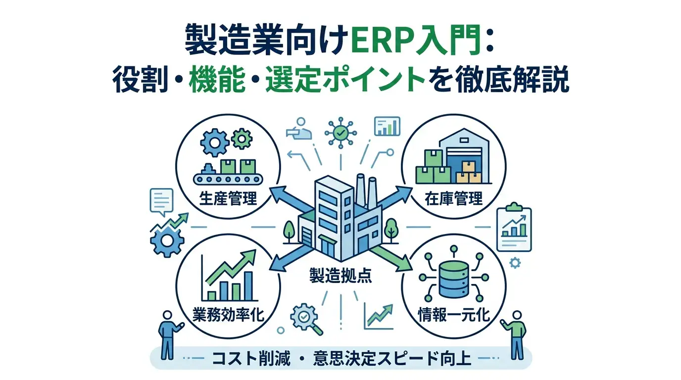 製造業向けERPとは？導入のメリット・デメリットをわかりやすく解説